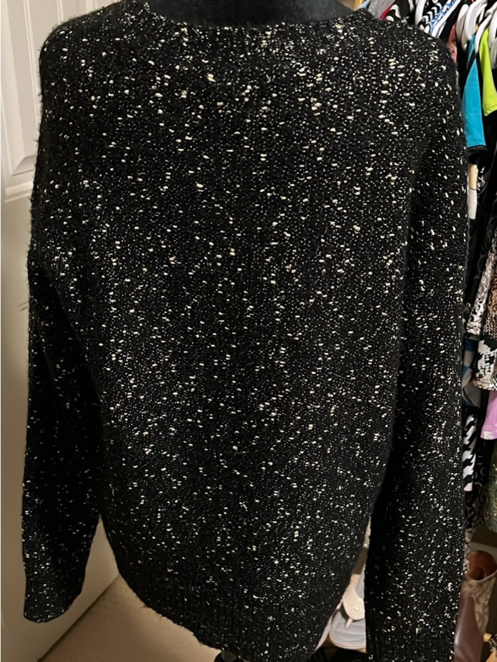 Calvin Klein Jeans Black Speckled Crewneck Sweater